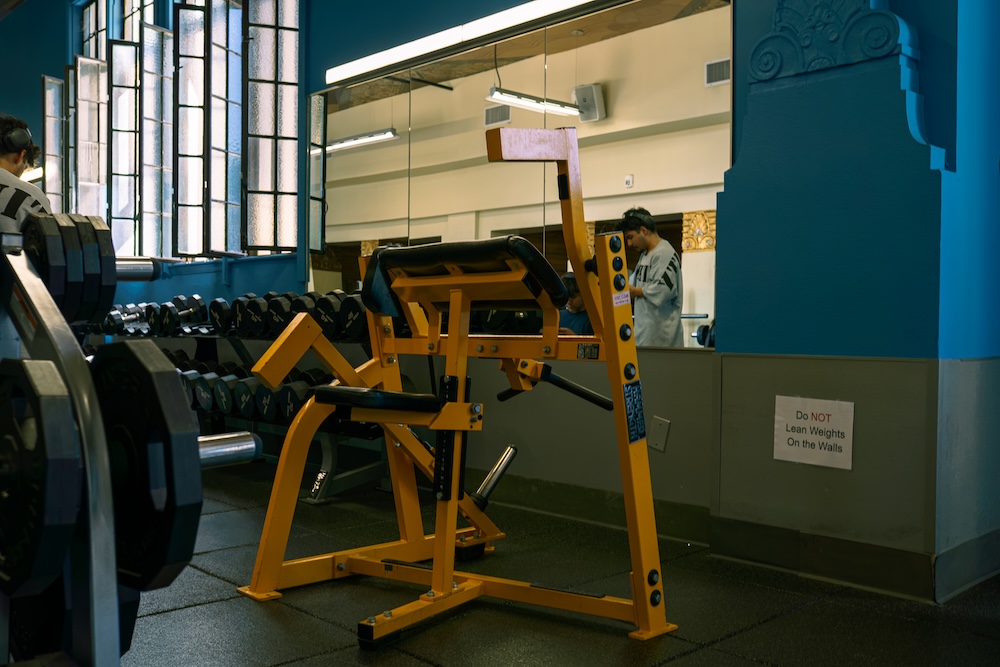 Arm training and bicep curl equipment at TG The Gym Los Angeles in Huntington Park