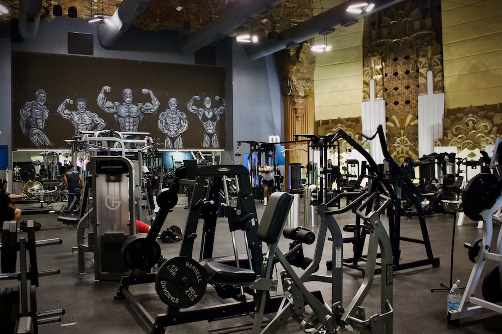 Strength training equipment and gym floor at TG The Gym Los Angeles in Huntington Park, CA